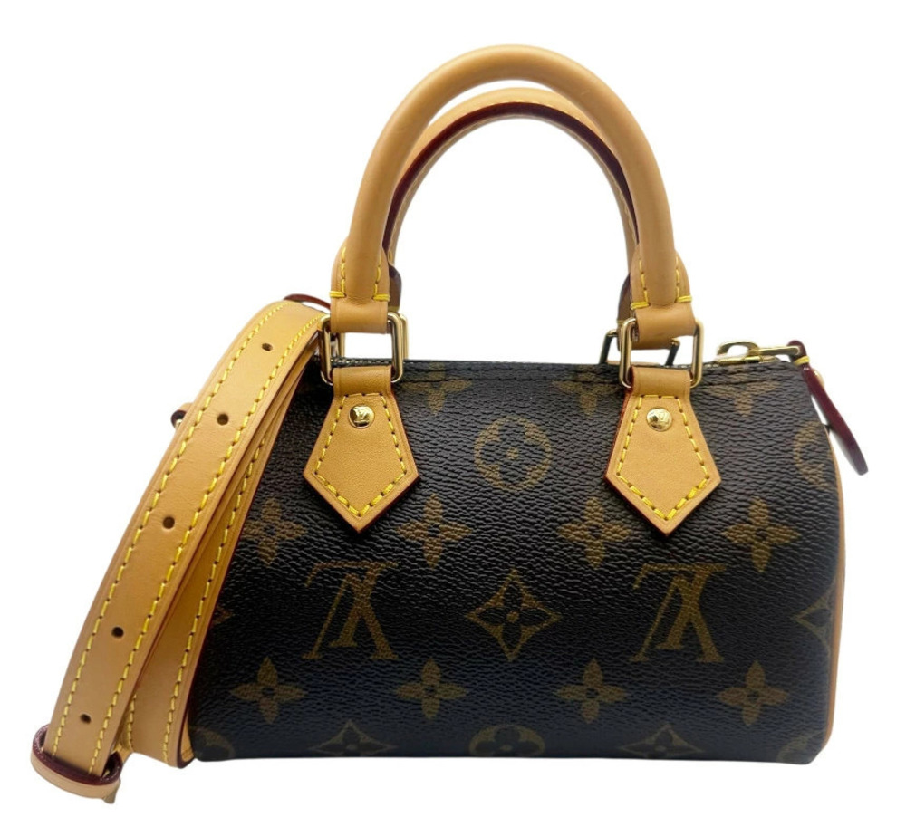 Louis Vuitton Monogram Speedy Boston 2Way Shoulder Bag Canvas Leather Brown